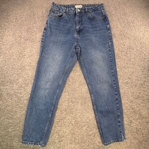 We The Free Free People High Rise Mom Jeans Blue Medium Wash 100% Cotton Size 29